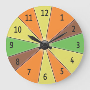 Grande Horloge Ronde Orange