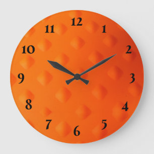 Grande Horloge Ronde Orange moderne