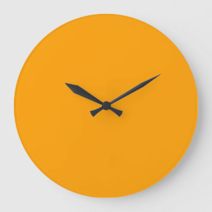 Grande Horloge Ronde Orange Peel couleur solide