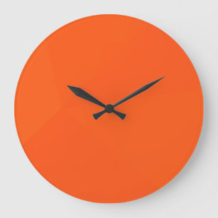 Grande Horloge Ronde Orange, simple, moderne, cool, art géométrique t
