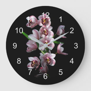 Grande Horloge Ronde Orchid insanity on Black
