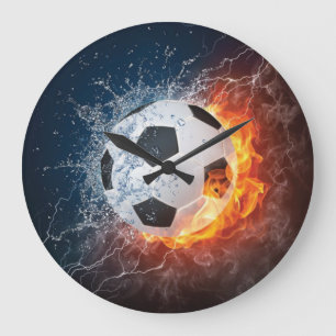 Grande Horloge Ronde Oreiller de lancer de ballon de football/football 