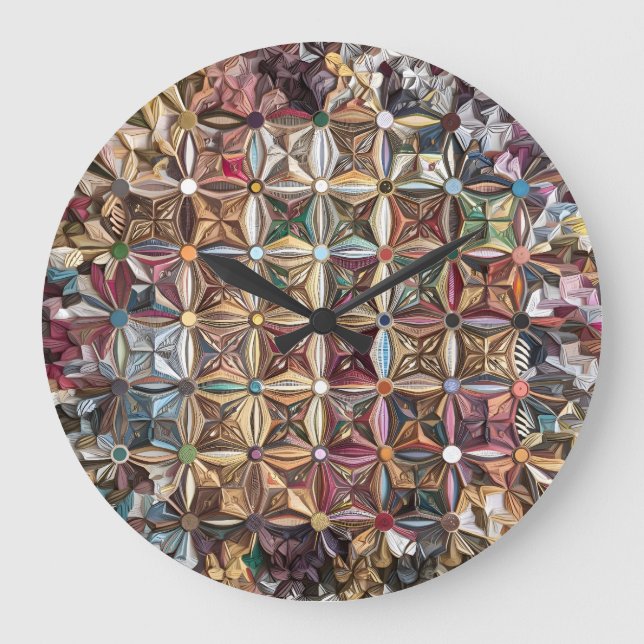 Grande Horloge Ronde Orient, Oriental, Mosaïque, (Recto)