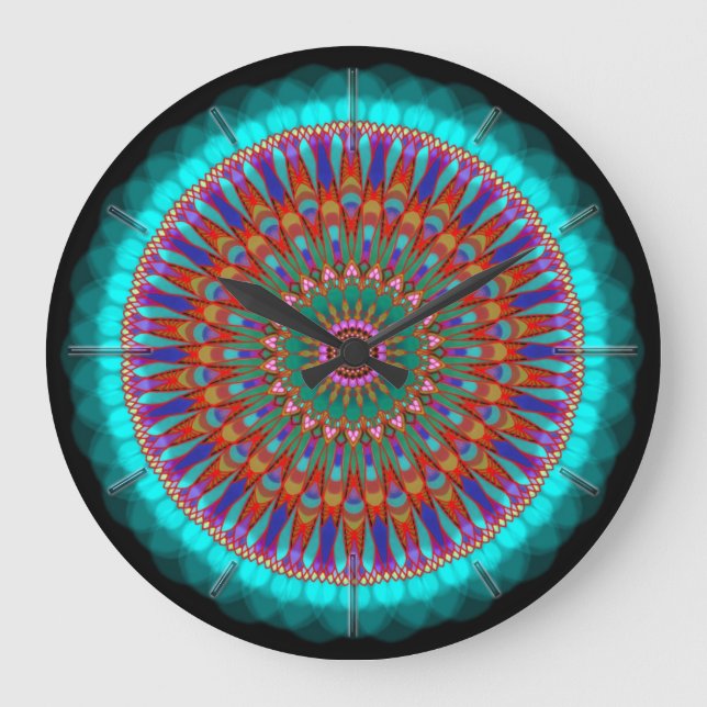 Grande Horloge Ronde Ornament Art X Options Wall Clocks (Recto)