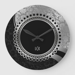 Grande Horloge Ronde Ornate Frame de Damas
