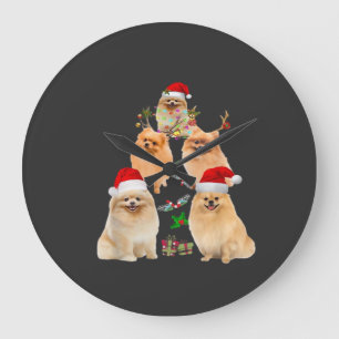 Grande Horloge Ronde Ornement de décoration de sapin de Noël drôle de P