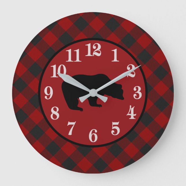 Grande Horloge Ronde ours noir (Recto)