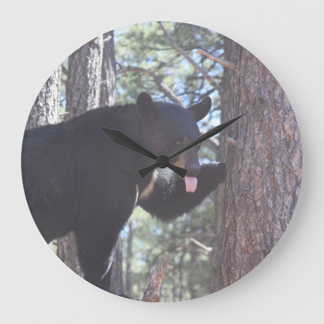Grande Horloge Ronde Ours noir (Recto)