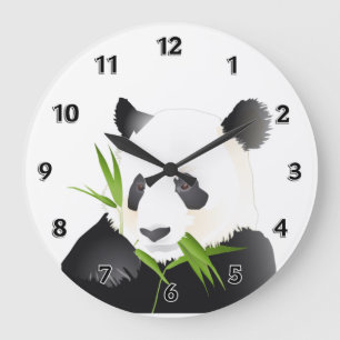 Grande Horloge Ronde Ours panda