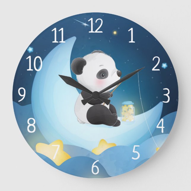 Grande Horloge Ronde Ours Panda (Recto)