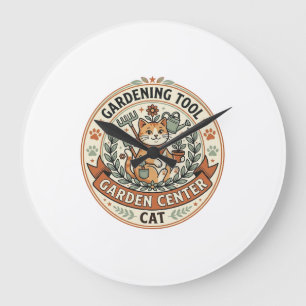 Grande Horloge Ronde Outil de jardinage Centre de jardinage Chat Outil