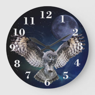 Grande Horloge Ronde Owl in Flight