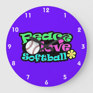 Grande Horloge Ronde Paix, Amour, Softball