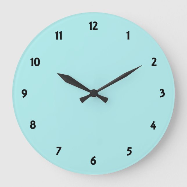 Grande Horloge Ronde Pale Turquoise (Recto)
