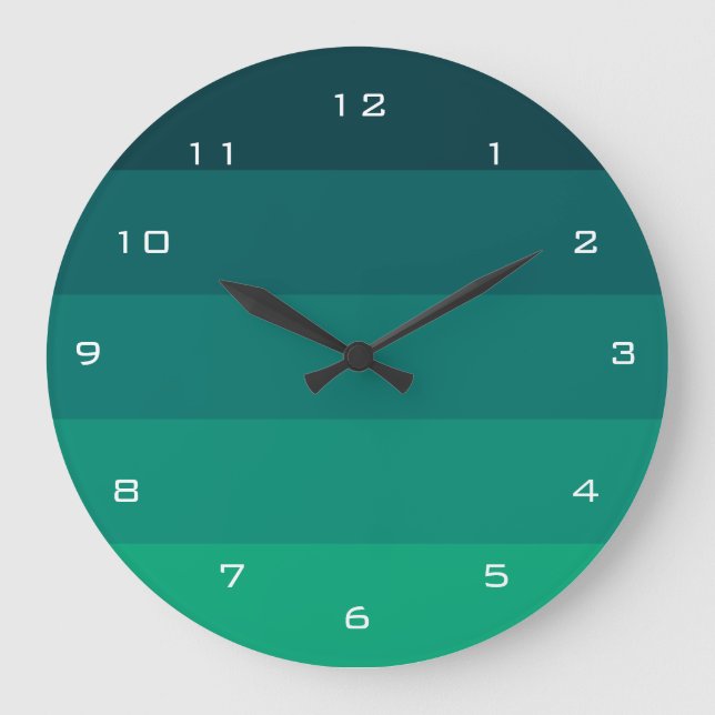 Grande Horloge Ronde Palette rayures vertes (Recto)