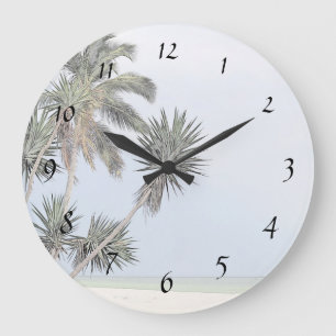 Grande Horloge Ronde Palmiers