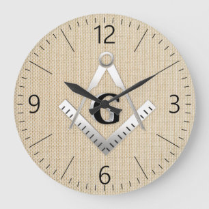 Grande Horloge Ronde Panneau franc-maçonnerie