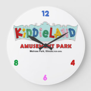 Grande Horloge Ronde Panneau texte Kiddieland Melrose Park, IL
