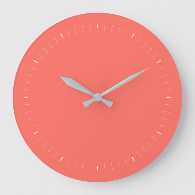 Grande Horloge Ronde Pantone Living Coral 2019 (Recto)