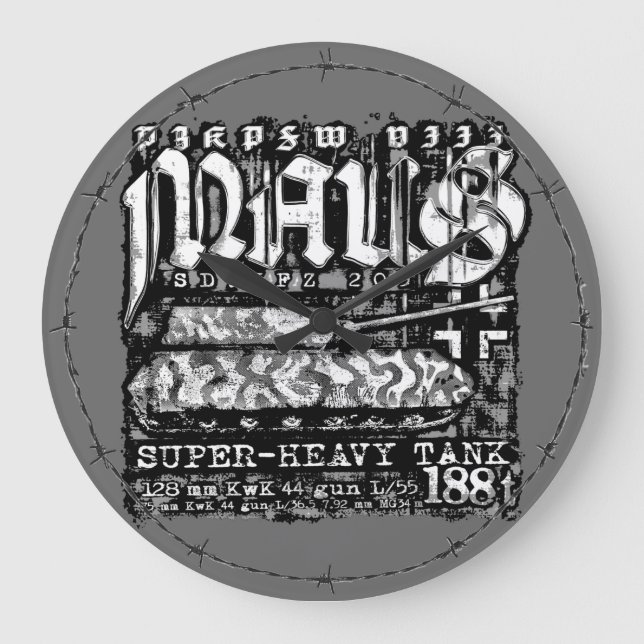 Grande Horloge Ronde Panzer VIII Maus (Recto)