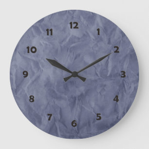 Grande Horloge Ronde PAPIER Arrière - plan TEXTURE - bleu sale