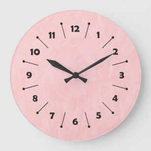 Grande Horloge Ronde PAPIER Arrière - plan TEXTURE - rose clair