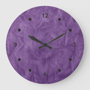 Grande Horloge Ronde PAPIER Arrière - plan TEXTURE - violet sale