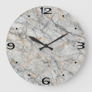 Grande Horloge Ronde Papier Peint Maison Chambre Art Décoratif Marbre P