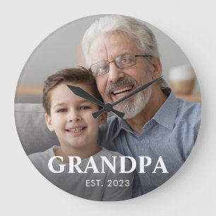 Grande Horloge Ronde Papiers peints Papi a fondé la journée des grands-
