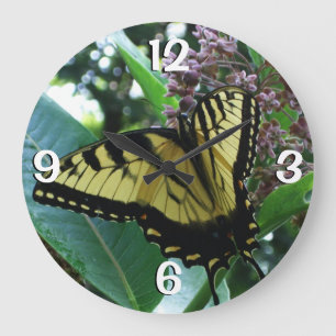 Grande Horloge Ronde Papillon Swallowtail I sur Milkweed à Shenandoah