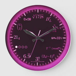 Grande Horloge Ronde "Par les NOMBRES, Math"