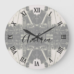 Grande Horloge Ronde Parc d'attractions Vintage Autriche Vienne Prater