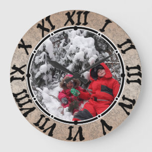 Grande Horloge Ronde Parcelles d'hiver personnalisées pour enfants cust