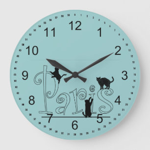 Grande Horloge Ronde Paris Cats