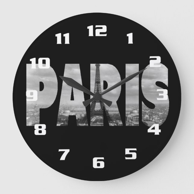 Grande Horloge Ronde Paris et la Tour Eiffel (Recto)
