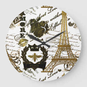 Grande Horloge Ronde Paris : La Tour Eiffel