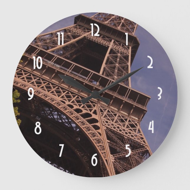 Grande Horloge Ronde Paris Tour Eiffel Photo emblématique (Recto)