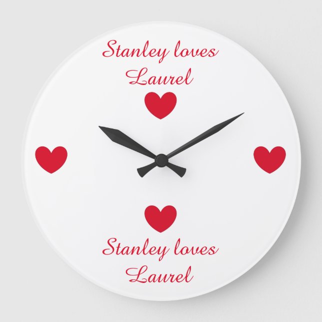 Grande Horloge Ronde Paroles d'amour : (Recto)
