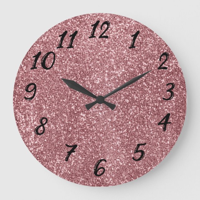 Grande Horloge Ronde Parties scintillant rose (Recto)