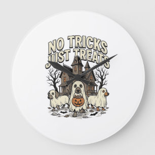 Grande Horloge Ronde Pas de tours juste des friandises Halloween Dachsh