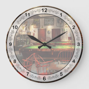 Grande Horloge Ronde Passe-temps - piscine - le club 1915 de billards