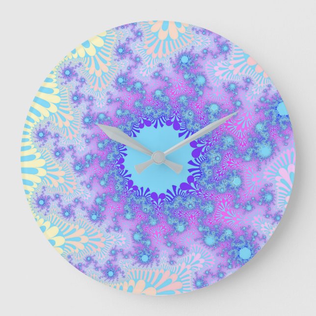 Grande Horloge Ronde Pastel Sky Sunburst (Recto)