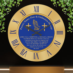 Grande Horloge Ronde Pastor or Priest Ordination Gifts, Personalized