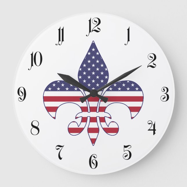 Grande Horloge Ronde Patriotic American Flag (Recto)