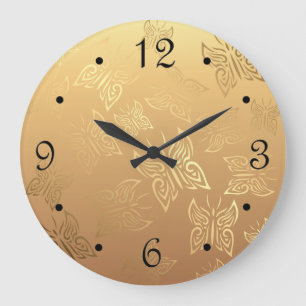 Grande Horloge Ronde Patteries Gold Numbers