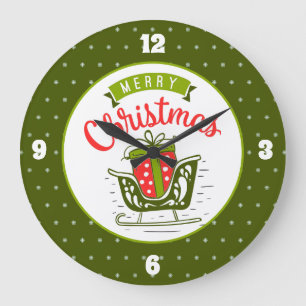 Grande Horloge Ronde Patters de neige