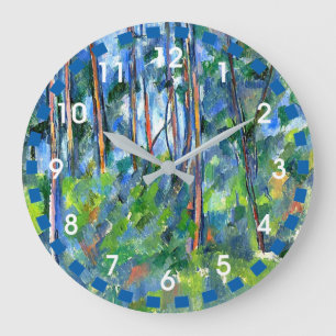 Grande Horloge Ronde Paul Cezanne: Dans les Bois, peinture de Cezanne