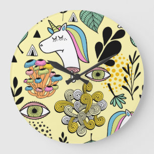 Grande Horloge Ronde Pauvre licorne