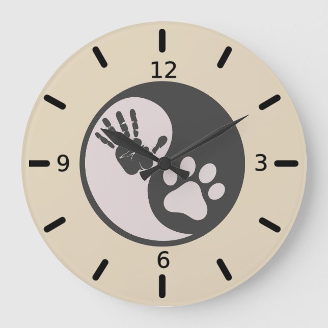 Grande Horloge Ronde Paw Hand Yin Yang (Recto)