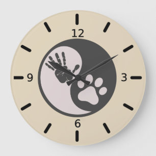 Grande Horloge Ronde Paw Main Yin Yang